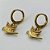 BRINCO NO BRUTO PRONTA PARA O BANHO - (CX100) BRINCO ARGOLINHA DE PRESSÃO (TRANQUETA) PÁSSARO COM ZIRCÔNIA 9X13MM - PESO 2,4GR - BRU13924 - Imagem 2