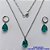 CONJUNTO EM AÇO INOXIDÁVEL - (AÇO03) CONJUNTO COM CORRENTE 50CM E BRINCOS ARGOLAS DE PRESSÃO COM PINGENTES EM ZIRCÔNIAS VERDES FUSION 10X14MM - COMPOSIÇÃO: AÇO INOXIDÁVEL - AÇO1640 - Imagem 1