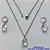 CONJUNTO EM AÇO INOXIDÁVEL - (AÇO03) CONJUNTO COM CORRENTE 50CM E BRINCOS ARGOLAS DE PRESSÃO COM PINGENTES EM ZIRCÔNIAS CRISTAL FUSION 10X14MM - COMPOSIÇÃO: AÇO INOXIDÁVEL - AÇO1642 - Imagem 1