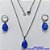CONJUNTO EM AÇO INOXIDÁVEL - (AÇO03) CONJUNTO COM CORRENTE 50CM E BRINCOS ARGOLAS DE PRESSÃO COM PINGENTES EM ZIRCÔNIAS AZUÍS FUSION 10X14MM - COMPOSIÇÃO: AÇO INOXIDÁVEL - AÇO1643 - Imagem 1