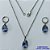 CONJUNTO EM AÇO INOXIDÁVEL - (AÇO03) CONJUNTO COM CORRENTE 50CM E BRINCOS ARGOLAS DE PRESSÃO COM PINGENTES EM ZIRCÔNIAS LILÁS  10X14MM - COMPOSIÇÃO: AÇO INOXIDÁVEL - AÇO1662 - Imagem 1
