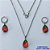 CONJUNTO EM AÇO INOXIDÁVEL - (AÇO03) CONJUNTO COM CORRENTE 50CM E BRINCOS ARGOLAS DE PRESSÃO COM PINGENTES EM ZIRCÔNIAS RAINBOW 10X14MM - COMPOSIÇÃO: AÇO INOXIDÁVEL - AÇO1664 - Imagem 1