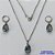 CONJUNTO EM AÇO INOXIDÁVEL - (AÇO03) CONJUNTO COM CORRENTE 50CM E BRINCOS ARGOLAS DE PRESSÃO COM PINGENTES EM ZIRCÔNIAS CINZAS 10X14MM - COMPOSIÇÃO: AÇO INOXIDÁVEL - AÇO1666 - Imagem 1
