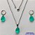 CONJUNTO EM AÇO INOXIDÁVEL - (AÇO03) CONJUNTO COM CORRENTE 50CM E BRINCOS ARGOLAS DE PRESSÃO COM PINGENTES EM ZIRCÔNIAS VERDES 10X14MM - COMPOSIÇÃO: AÇO INOXIDÁVEL - AÇO1675 - Imagem 1