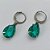 BRINCO EM AÇO INOXIDÁVEL -  BRINCOS ARGOLAS DE PRESSÃO COM PINGENTES EM ZIRCÔNIAS VERDE 10X14MM - COMPOSIÇÃO: AÇO INOXIDÁVEL - AÇO1682 - Imagem 2
