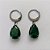BRINCO EM AÇO INOXIDÁVEL - BRINCOS ARGOLAS DE PRESSÃO COM PINGENTES EM ZIRCÔNIAS FUSION VERDES 10X14MM - COMPOSIÇÃO: AÇO INOXIDÁVEL - AÇO1690 - Imagem 2
