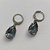 BRINCO EM AÇO INOXIDÁVEL - BRINCOS ARGOLAS DE PRESSÃO COM PINGENTES EM ZIRCÔNIAS FUSION CINZAS 10X14MM - COMPOSIÇÃO: AÇO INOXIDÁVEL - AÇO1691 - Imagem 2
