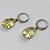BRINCO EM AÇO INOXIDÁVEL - BRINCOS ARGOLAS DE PRESSÃO COM PINGENTES EM ZIRCÔNIAS AMARELAS 10X14MM - COMPOSIÇÃO: AÇO INOXIDÁVEL - AÇO1699 - Imagem 2