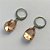 BRINCO EM AÇO INOXIDÁVEL - BRINCOS ARGOLAS DE PRESSÃO COM PINGENTES EM ZIRCÔNIAS SALMÃO 10X14MM - COMPOSIÇÃO: AÇO INOXIDÁVEL - AÇO1713 - Imagem 2