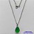 GARGANTILHA EM AÇO INOXIDÁVEL - (AÇO03) CORRENTE 50CM COM FECHO LAGOSTA E PINGENTE EM RESINA VERDES 10X14MM - COMPOSIÇÃO: AÇO INOXIDÁVEL - AÇO1719 - Imagem 1
