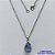 GARGANTILHA EM AÇO INOXIDÁVEL - (AÇO03) CORRENTE 50CM COM FECHO LAGOSTA E PINGENTE EM ZIRCÔNIA FUSION LILÁS 10X14MM - COMPOSIÇÃO: AÇO INOXIDÁVEL - AÇO1726 - Imagem 1