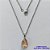 GARGANTILHA EM AÇO INOXIDÁVEL - (AÇO03) CORRENTE 50CM COM FECHO LAGOSTA E PINGENTE EM ZIRCÔNIA FUSION SALMÃO 10X14MM - COMPOSIÇÃO: AÇO INOXIDÁVEL - AÇO1727 - Imagem 1