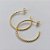 BRINCO FOLHEADO A OURO(ARJ258) - BANHADO COM 5 MILÉSIMOS + VERNIZ DIAMOND -  BRINCO DE PINO ARGOLA 28MM - OURO238 - Imagem 2