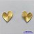 BRINCO FOLHEADO A OURO (BRJ3210)- BANHADO COM 5 MILÉSIMOS + VERNIZ DIAMOND -  BRINCO DE PINO CORAÇÃO 15MM - OURO241 - Imagem 1