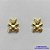 BRINCO FOLHEADO A OURO (BRD7029)- BANHADO COM 5 MILÉSIMOS + VERNIZ DIAMOND -  BRINCO DE PINO URSINHO 6MM - OURO246 - Imagem 1