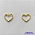 BRINCO FOLHEADO A OURO (BRD7011)- BANHADO COM 5 MILÉSIMOS + VERNIZ DIAMOND -  BRINCO DE PINO CORAÇÃO VAZADO 5MM - OURO247 - Imagem 1
