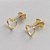 BRINCO FOLHEADO A OURO (BRD7011)- BANHADO COM 5 MILÉSIMOS + VERNIZ DIAMOND -  BRINCO DE PINO CORAÇÃO VAZADO 5MM - OURO247 - Imagem 2