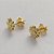 BRINCO FOLHEADO A OURO (BRD7005)- BANHADO COM 5 MILÉSIMOS + VERNIZ DIAMOND -  BRINCO DE PINO FLORZINHA 6MM - OURO249 - Imagem 2