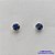 BRINCO FOLHEADO A OURO (BRD5520)- BANHADO COM 5 MILÉSIMOS + VERNIZ DIAMOND -  BRINCO DE PINO STRASS AZUL ESCURO 3MM - OURO252 - Imagem 1