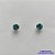 BRINCO FOLHEADO A OURO (BRD5520)- BANHADO COM 5 MILÉSIMOS + VERNIZ DIAMOND -  BRINCO DE PINO STRASS AZUL CLARO 3MM - OURO253 - Imagem 1