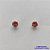 BRINCO FOLHEADO A OURO (BRD5520)- BANHADO COM 5 MILÉSIMOS + VERNIZ DIAMOND -  BRINCO DE PINO STRASS ROSA 3MM - OURO254 - Imagem 1