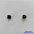 BRINCO FOLHEADO A OURO (BRD5520)- BANHADO COM 5 MILÉSIMOS + VERNIZ DIAMOND -  BRINCO DE PINO STRASS PRETO 3MM - OURO256 - Imagem 1