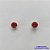 BRINCO FOLHEADO A OURO (BRD5520)- BANHADO COM 5 MILÉSIMOS + VERNIZ DIAMOND -  BRINCO DE PINO STRASS VERMELHO 3MM - OURO257 - Imagem 1