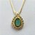 CONJUNTO FOLHEADO A OURO(CJB243) - BANHADO COM 5 MILÉSIMOS + VERNIZ DIAMOND - CONJUNTO COM CORRENTE VENEZIANA 45CM E BRINCOS DE PINO CRAVEJADO COM MICRO ZIRCÔNIAS E ZIRCÔNIA AZUL CLARO 10MM- OURO263 - Imagem 2