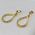 BRINCO FOLHEADO A OURO - BANHADO COM 5 MILÉSIMOS + VERNIZ DIAMOND -  BRINCO DE PINO FORMATO GOTA COM MICRO ZIRCÔNIAS 17MM - OURO264 - Imagem 2