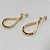 BRINCO FOLHEADO A OURO - BANHADO COM 5 MILÉSIMOS + VERNIZ DIAMOND -  BRINCO DE PINO FORMATO GOTA COM MICRO ZIRCÔNIAS PRETAS 17MM - OURO265 - Imagem 2