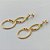 BRINCO FOLHEADO A OURO - BANHADO COM 5 MILÉSIMOS + VERNIZ DIAMOND -  BRINCO DE PINO COM MICRO ZIRCÔNIAS VERMELHAS 14MM - OURO270 - Imagem 2