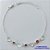 PULSEIRA FOLHEADA A PRATA COM 50 MILÉSIMOS + VERNIZ DIAMOND - PULSEIRA COM CORAÇÕES VAZADOS E STRASS ROSA - TAMANHO: 18CM + EXTENSOR E  FECHO LAGOSTA PRA097 - Imagem 1