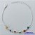 PULSEIRA FOLHEADA A PRATA COM 50 MILÉSIMOS + VERNIZ DIAMOND - PULSEIRA COM OLHOS GREGOS COLORIDOS  - TAMANHO: 15CM + EXTENSOR E  FECHO LAGOSTA PRA098 - Imagem 1