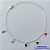 PULSEIRA FOLHEADA A PRATA COM 50 MILÉSIMOS + VERNIZ DIAMOND - PULSEIRA COM PEDRAS CRISTAIS COLORIDAS  - TAMANHO: 16CM + EXTENSOR E  FECHO LAGOSTA PRA099 - Imagem 1