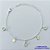 PULSEIRA FOLHEADA A PRATA COM 50 MILÉSIMOS + VERNIZ DIAMOND - PULSEIRA COM PEDRAS CRISTAIS E BOLINHAS LISAS - TAMANHO: 16CM + EXTENSOR E  FECHO LAGOSTA PRA100 - Imagem 1