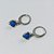 BRINCO EM AÇO INOXIDÁVEL(CX102) - BRINCOS ARGOLAS DE PRESSÃO COM PINGENTE EM ZIRCÔNIA CORAÇÃO AZUL 7X8MM - COMPOSIÇÃO: AÇO INOXIDÁVEL - AÇO1730 - Imagem 2
