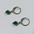 BRINCO EM AÇO INOXIDÁVEL(CX102) - BRINCOS ARGOLAS DE PRESSÃO COM PINGENTE EM ZIRCÔNIA CORAÇÃO VERDE ESCURA 7X8MM - COMPOSIÇÃO: AÇO INOXIDÁVEL - AÇO1731 - Imagem 2