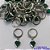 BRINCO EM AÇO INOXIDÁVEL(CX102) - BRINCOS ARGOLAS DE PRESSÃO COM PINGENTE EM ZIRCÔNIA CORAÇÃO VERDE ESCURA 7X8MM - COMPOSIÇÃO: AÇO INOXIDÁVEL - AÇO1731 - Imagem 1