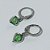 BRINCO EM AÇO INOXIDÁVEL (CX102)- BRINCOS ARGOLAS DE PRESSÃO COM PINGENTE EM ZIRCÔNIA CORAÇÃO VERDE 7X8MM - COMPOSIÇÃO: AÇO INOXIDÁVEL - AÇO1736 - Imagem 2
