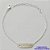 PULSEIRA FOLHEADA A PRATA COM 50 MILÉSIMOS + VERNIZ DIAMOND - PULSEIRA COM PLAQUINHA COM PALAVRA LOVE - TAMANHO: 16CM + EXTENSOR E FECHO LAGOSTA - PRA105 - Imagem 1