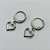 BRINCO EM AÇO INOXIDÁVEL (CX102) - BRINCOS ARGOLAS DE PRESSÃO COM PINGENTE CORAÇÃO VAZADO 8MM - COMPOSIÇÃO: AÇO INOXIDÁVEL - AÇO1748 - Imagem 2