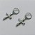BRINCO EM AÇO INOXIDÁVEL (CX102)(E1339) - BRINCOS ARGOLAS DE PRESSÃO COM PINGENTE CRUCIFIXO 13MM - COMPOSIÇÃO: AÇO INOXIDÁVEL - AÇO1751 - Imagem 2