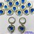 BRINCO EM AÇO INOXIDÁVEL (CX102) BRINCO ARGOLA DE PRESSÃO PINGENTE CORAÇÃO EM RESINA AZUL 10MM - COMPOSIÇÃO: AÇO INOXIDÁVEL - AÇO1763 - Imagem 1
