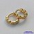 BRINCO FOLHEADO A OURO - BANHADO COM 5 MILÉSIMOS + VERNIZ DIAMOND - (BA794ZD) BRINCO ARGOLA DE PRESSÃO TRANÇADO  3X10MM OURO122 - Imagem 1