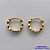 BRINCO FOLHEADO A OURO - BANHADO COM 5 MILÉSIMOS + VERNIZ DIAMOND - (BA795ZD) BRINCO ARGOLA DE PRESSÃO TRANÇADO  3,5X13MM OURO123 - Imagem 2