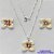 CONJUNTO FOLHEADO A PRATA COM 50 MILÉSIMOS + VERNIZ DIAMOND - CONJUNTO COM CORRENTE VENEZIANA 45CM -BRINCOS DE PINO E PINGENTES EM FLORES ESMALTADAS BRANCA 16X19MM - PRA109 - Imagem 1