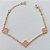 PULSEIRA FOLHEADA A OURO - BANHADO COM 5 MILÉSIMOS + VERNIZ DIAMOND - PULSEIRA 17CM VAN CLEEFF ROSA 10MM - OURO279 - Imagem 1