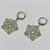 BRINCO EM AÇO INOXIDÁVEL(CX104)- BRINCO ARGOLINHA DE PRESSÃO COM PINGENTE FLOR 20MM - COMPOSIÇÃO: AÇO INOXIDÁVEL - AÇO1785 - Imagem 2