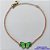 PULSEIRA NO BRUTO PRONTO PARA O BANHO - PULSEIRA CORRENTE ELO PORTUGUÊS 18CM + EXTENSOR - PINGENTE BORBOLETA ESMALTADA VERDE 11X18MM - COMPOSIÇÃO LATÃO / ESMALTADO - PESO: 4,5GR  BRU14058 - Imagem 1