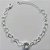 PULSEIRA FOLHEADA A PRATA COM 50 MILÉSIMOS + VERNIZ DIAMOND - CORRENTE CORAÇÃO 17CM + EXTENSOR E FECHO LAGOSTA - PINGENTE EM ZIRCÔNIA CRISTAL 9MM - PRA146 - Imagem 1